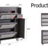 Modern minimalist storage cabinet, Japanese rattan shoe cabinet, bed top cabinet, small home furniture. Suitable for corridors and living rooms. GZ-DI-03