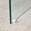 Natural Style Square MDF Coffee Table - 31.5"x31.5" with Tempered Glass Legs.Density Board Sticker,Reinforced Glass.
