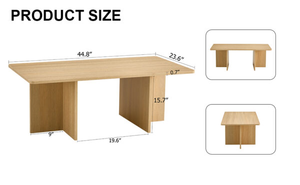 A modern and practical wood colored coffee table. The coffee table is made of medium density fiberboard material and is suitable for living rooms, bedrooms, and study rooms. CT-2O
