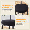 Fashionable and Comfortable - Two Sets of Ergonomic High Legged Bar Chairs, With Black Breathable Fabric Cushions And a Total Height of 35.5 Inches.Pack two in one box.