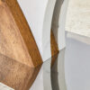 Rectangular Coffee Table.Tempered glass countertop, and artistic MDF legs,perfect for hosting dinners, conferences, home, and office decorations.White and wood,Dining table,Tea Table.Coffee Table.