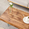 Natural Style MDF Coffee Table - 39.3"x21.6" with Tempered Glass Legs.Density Board Sticker,Reinforced Glass.