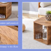 Hexagonal MDF coffee table, characteristic pattern stickers, multi-hole design to give more storage space, simple and convenient design makes it suitable for all kinds of style scenes.