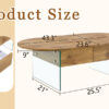 Coffee table with double drawers. The board surface is MDF sticker, and both sides are transparent tempered glass. The design is simple and elegant, with excellent storage functions.
