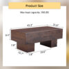Modern Simple Walnut Colored Texture Sticker MDF Coffee Table - 43.3"x21.6"x17.2" Practical Model.Making it an ideal addition to any living room or apartment.