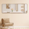 The 4th generation floor standing full-length mirror. wall mirror, bathroom makeup mirror, bedroom foyer, clothing store, wall mounted.    65 "* 23.2"