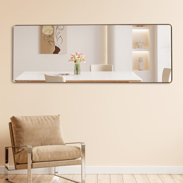 The 4th generation floor standing full-length mirror. wall mirror, bathroom makeup mirror, bedroom foyer, clothing store, wall mounted.    65 "* 23.2"