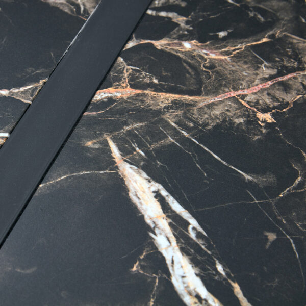 bf7046fd90894c92bf1a80360f26a1ad_efa3d5d943320ec4c9e42924af6f01ec Table and chair set.Modern Black Marble Pattern MDF Dining Table Set - 55"x31.4" with 4 Extended Seat Cushion PU Dining Chairs and 1 Bench,A Choice of Subtle Luxury for Modern Homes.