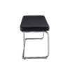 Black shoe changing bench silver metal legs,  sofa bench dining chair, suitable for bedroom fitting room, storage room, dining room, and living room. ST-005