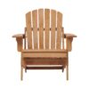 Oversize Wooden Outdoor Folding Adirondack Chair with Pre-Assembled BackRest & SeatBoard, Wood Patio Chair for Garden Backyard Porch Pool Deck Firepit