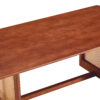 Chinese style log wind Imitation rattan Walnut color tea table rectangular solid wood coffee low table small family living room tea table