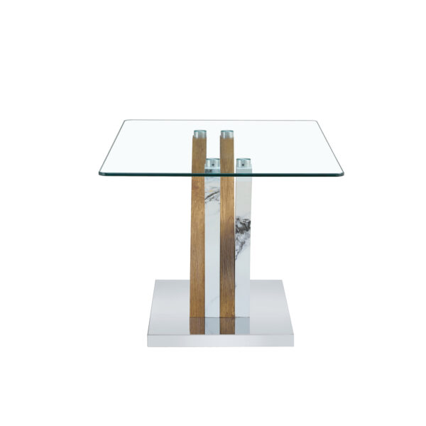 c04ca86c21e249b99aedfd8c8a017e33_0013b33f2d4fd0429fc5667153bc3826 Rectangular Coffee Table.Tempered glass countertop, and artistic MDF legs,perfect for hosting dinners, conferences, home, and office decorations.White and wood,Dining table,Tea Table.Coffee Table.