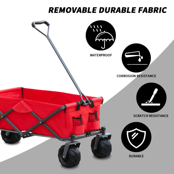 Utility Park Garden Cart Tool Customized Color Folding Camping Trolley Outdoor Picnic Beach Wagon