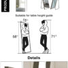 4th generation gray solid wood frame full length mirror, dressing mirror, bedroom porch, decorative mirror, clothing store, floor mounted large mirror, wall mounted,Stylish Home Essential. 58 "* 15"