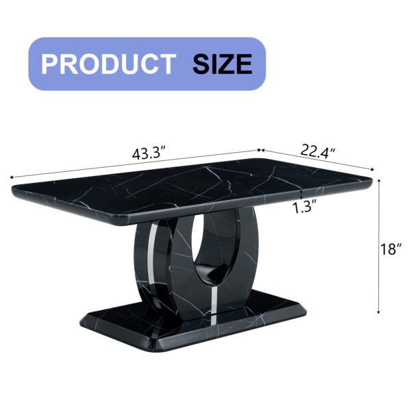 c0ccd61a304f45119106279afe86ff4b_2bf5017bc1d0315704bde1ac8b574cd2 Modern minimalist black MDF pattern sticker pattern MDF rectangular coffee table. Add a peaceful and comfortable atmosphere to your home. MDF coffee table, black MDF pattern sticker, side table.