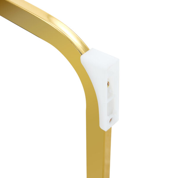 c0f902e1b9cb464bbfa1c1adf44bc1aa_4a5ef4998f717ba320e82e5b69c6df02 Luxury Simple Arch Chair - Set of 4 White PU Material High Resilience Dining Chair with Arched Metal Gold Leg.