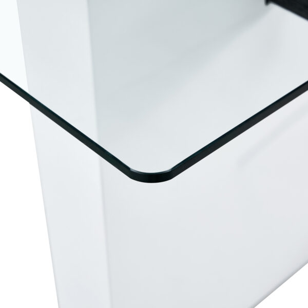 c131673c0688442bafbc7f33b765f9b4_3b10850c22cf523be4512d2f1e75b08a Large modern rectangular table with 0.4 inch patterned tabletop and large MDF table legs, suitable for kitchen, dining room, and living room 71 "* 35.4" * 30 "