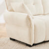 Premium Two-Seater Sofa - Ergonomic Design with High-Resilience Foam Cushions, Modern Chenille Fabric Upholstery for Living Room, Lounge, Office Space, White
