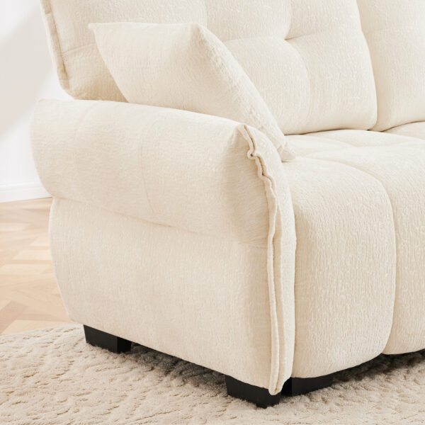 c13a9f7379474aa490eaccabc337df4f_d57f1d957061d49859f5bb3d03665188 Premium Two-Seater Sofa - Ergonomic Design with High-Resilience Foam Cushions, Modern Chenille Fabric Upholstery for Living Room, Lounge, Office Space, White