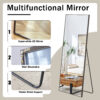 Fourth generation solid wood frame long mirror, dressing mirror, bedroom foyer, decorative mirror, clothing store, floor to ceiling mirror, wall mounted. 71 "* 31.4"
