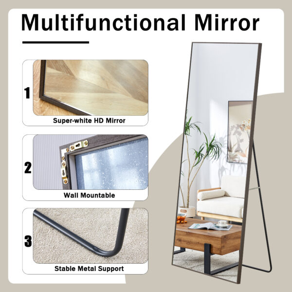 c154477561e34776858dd5c9822712e2_20240315_c2ee4327876feea9dbd2a244ea38922a Fourth generation solid wood frame long mirror, dressing mirror, bedroom foyer, decorative mirror, clothing store, floor to ceiling mirror, wall mounted. 71 "* 31.4"