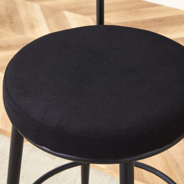c176696131aa4e128eb2a4e070cd875c_156481b08127468b399632474f8f0c6a Fashionable and Comfortable - Two Sets of Ergonomic High Legged Bar Chairs, With Black Breathable Fabric Cushions And a Total Height of 35.5 Inches.Pack two in one box.