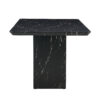 This modern dining table with MDF marbled design gives you a luxurious and elegant feel, adding a touch of elegance whether it is a family dinner or entertaining guests.