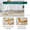 Table and chair set.31.5 Inch Elegant White Marble Pattern Round Dining Table - Suction Molding Annular Texture.Paired With 2 White PU Material High Resilience Dining Chairs.