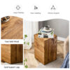 Elevate your living space with this modern MDF coffee table that showcases smooth, Wood color texture patterns. It is characterized by stylish design.11.8*11.8*19.6 inch.W1151P147815