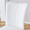 Table and chair set, MDF desktop, white metal table legs, stable and beautiful, suitable for most styles of home. Modern simple dining table, comfortable seating.