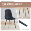 Table and chair set. A 47.3-inch diameter modern spliced color circular dining table - double-layer storage.Paired With 4 Black Linen-Cotton Material High Resilience Dining Chair with Metal Black Leg.