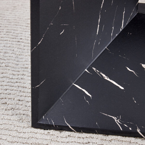 Table and chair set.Black Marble Pattern MDF Dining Table Set - 63"x35.4" with 4 Light Gray Linen Fabric Chairs.Integrated Seat and Backrest,Linen-Cotton Material.Suitable for kitchen,Dining room,etc.