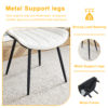 Extended Seat Cushion PU Dining Chair Set - Four Pieces.Smooth line design.Can integrate well into various modern home decoration styles.White and Black Splicing Colors.