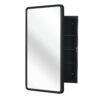 Black 16x24 inch  Metal Framed Wall mount or Recessed Mirror Cabinet