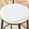 Fashionable and Comfortable - Two Sets of Ergonomic High Legged Bar Chairs,With White Fabric Cushions And a Total Height Of 35.5 Inches.Black And White Classic Color Scheme, Fashionable And Versatile.