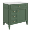 30'' Bathroom Vanity with Top Sink, Modern Bathroom Storage Cabinet with 2 Drawers and a Tip-out Drawer, Single Sink Bathroom Vanity