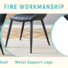 The Black Minimalist Ergonomic Dining Chair Comes In A Pack of 4, With A Comfortable Design Of Extended And Curved Seat Cushions, Unlocking A Comfortable And Minimalist New Sitting Posture.