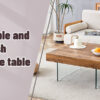 Natural Style Square MDF Coffee Table - 31.5"x31.5" with Tempered Glass Legs.Density Board Sticker,Reinforced Glass.