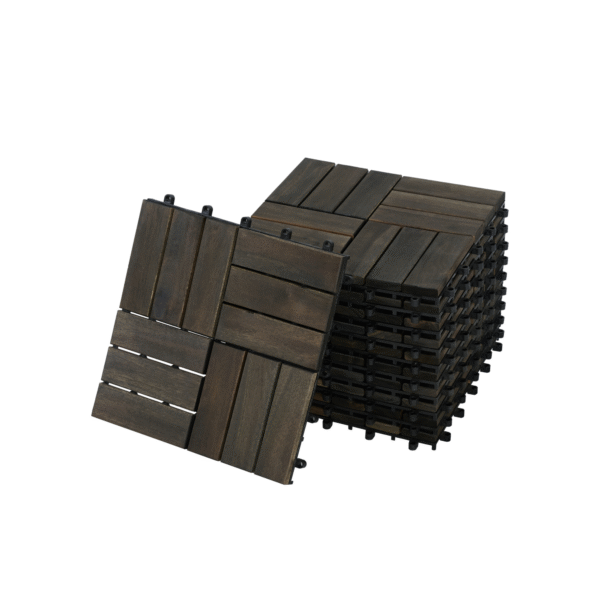 c4a6f58bfb6c40388ab5e0d9abf22c1c_707422e1ad24b5ea445a8459c4b50168 Acacia Wood Interlocking Deck Tiles Checker Pattern, 30 PCS 12" x 12" Dark Brown Square Acacia Hardwood Outdoor Flooring for Patio, Bancony, Pool Side,...