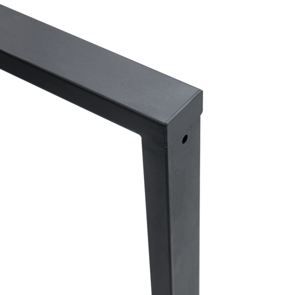 c56c2a54213d475f9f49c31a0f9caca5_da1d42b5da2365c1fbdcbd9c9adc16b8 Table and chair set.A minimalist retro rectangular dining table with a textured top and black metal legs.Paired With 4 Light Gray Linen-Cotton Dining Chairs With Curved Widened Cushion Design.
