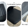 Table and chair set.63*31.4 Inch Pandora Patterned Sintered Stone Dining Table Set - 4 Shell Textured Black Chairs, Modern Light Luxury.Perfect For Dinner Room,Meeting Room,Kitchen,etc.