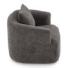360° Swivel Chair, 38.2" Accent Chair Sofa, Upholstered Swivel Barrel Sofa Chair with a Throw Pillow for Living Room, Bedroom, Office and Hotel, Grey