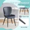 The Black Minimalist Ergonomic Dining Chair Comes In A Pack of 4, With A Comfortable Design Of Extended And Curved Seat Cushions, Unlocking A Comfortable And Minimalist New Sitting Posture.