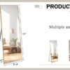 Fourth generation solid wood frame long mirror, dressing mirror, bedroom foyer, decorative mirror, clothing store, floor to ceiling mirror, wall mounted. 71 "* 31.4"
