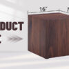 16*16*16 Inch Walnut Wood Grain MDF Coffee Table - Luxurious Design, Perfect Living Room Accent.Cube fashion texture design coffee table, suitable for various situations and scenes.
