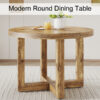 A modern and practical circular dining table. Made of MDF tabletop and wooden MDF table legs. Suitable for living room and bedroom. 42 inches * 42 inches * 30 inches