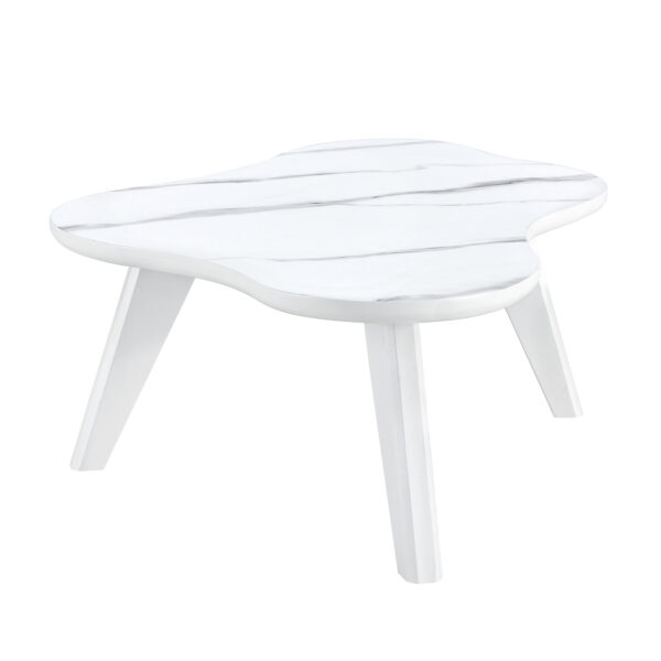 c8327f466f194e86a8ed52c0967bdbe9_386d1ba39be92991199d6abed8fecbfc Modern minimalist white imitation marble tabletop coffee table. Solid wood spray painted desk legs, cloud shape to give you a new experience, computer desk. Suitable for dining and living rooms.