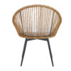 Modern 3-Piece Set: 17.7" Anti-Spill Round Coffee Table + 2 Rattan Swivel Chairs, Outdoor Patio Furniture for Tea Time.Suitable for Various Outdoor Venues.3-piece Set Packaged As A Single Package.