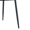 Table and chair set. A 47.3-inch diameter modern spliced color circular dining table - double-layer storage.Paired With 4 Black Linen-Cotton Material High Resilience Dining Chair with Metal Black Leg.