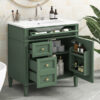 30'' Bathroom Vanity with Top Sink, Modern Bathroom Storage Cabinet with 2 Drawers and a Tip-out Drawer, Single Sink Bathroom Vanity